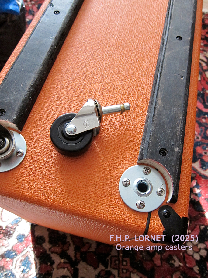 Casters on Orange amp